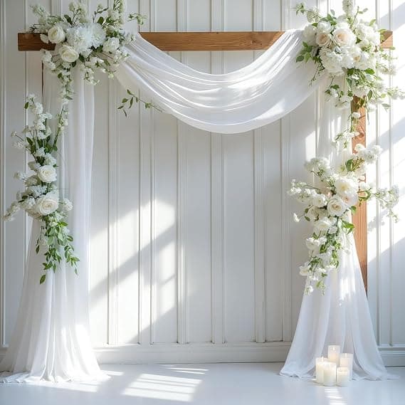 White Arch Draping Fabric